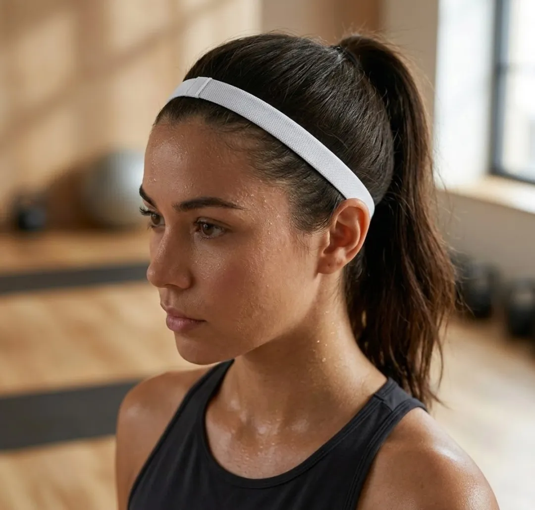 NUVEX Sport Haarband Set 4 Stuks - Wit/Grijs