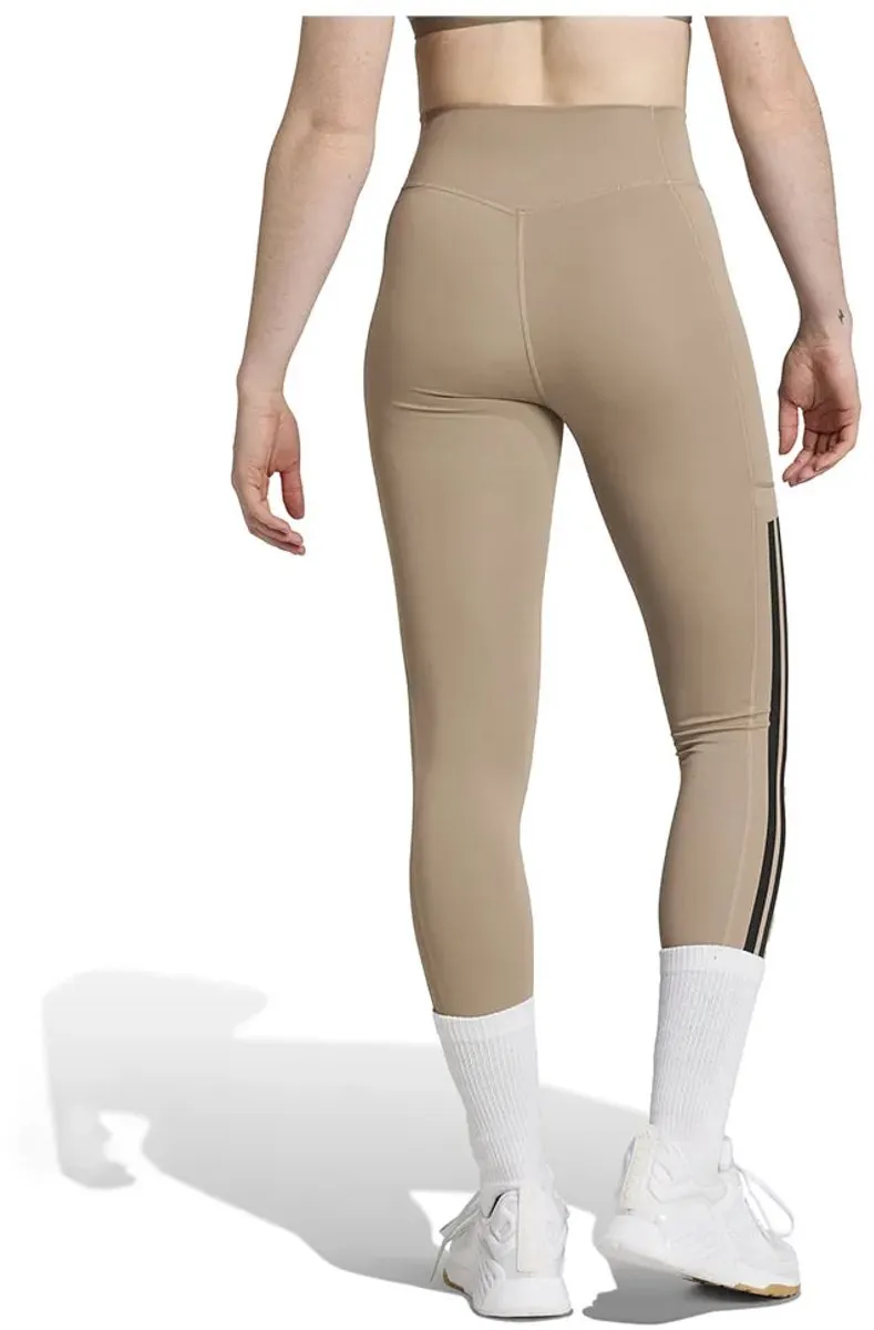 adidas Performance Optime 3-Stripes Legging Dames XS - Bruin