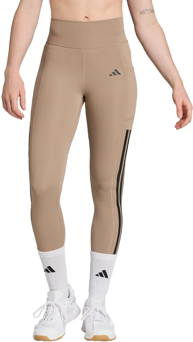 adidas Performance Optime 3-Stripes Legging Dames XS - Bruin