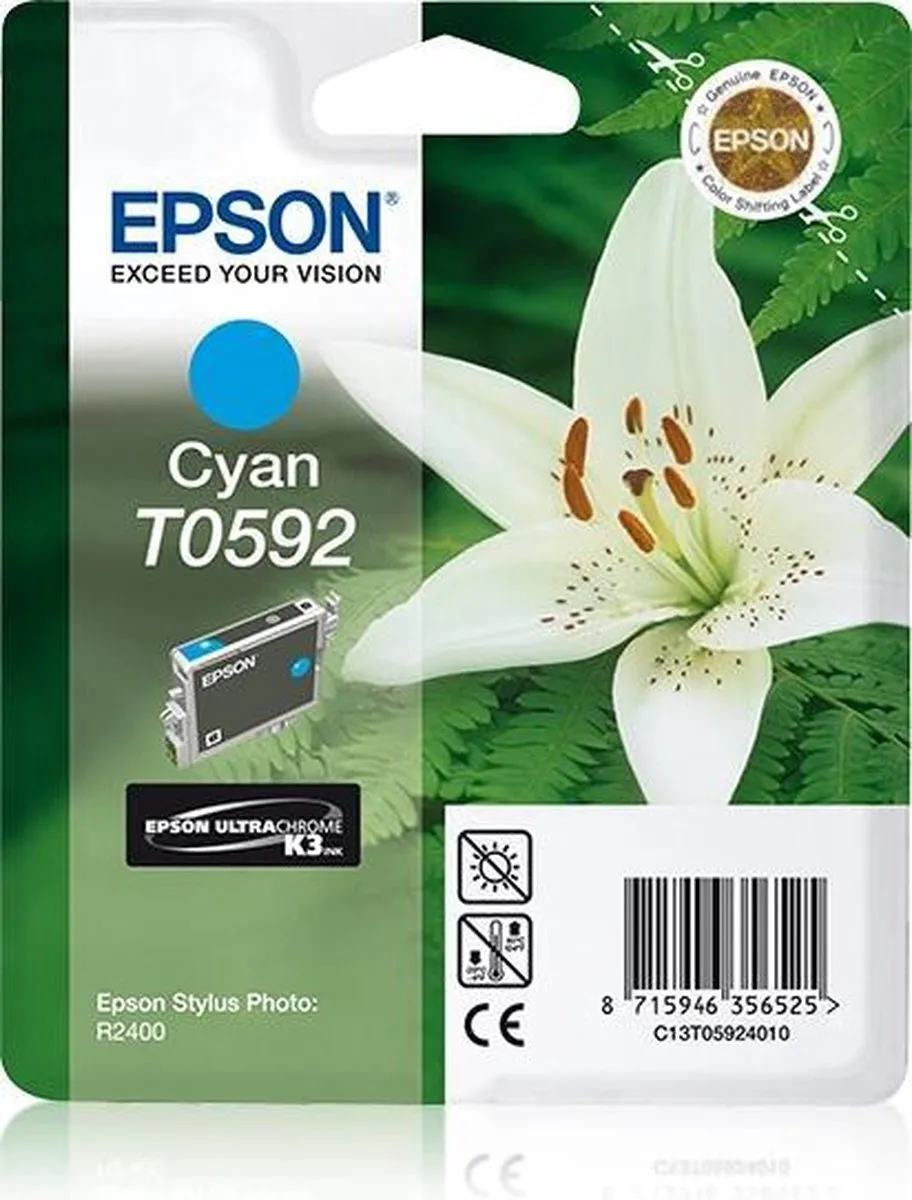 Epson T0592 Cyaan Inktcartridge - 520 Pagina's