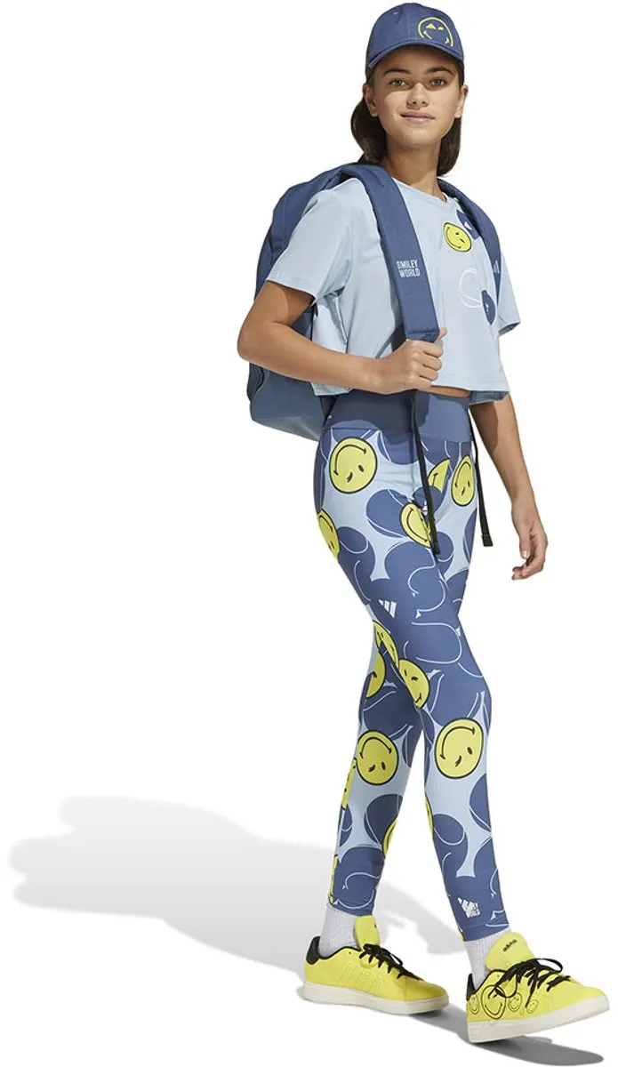 adidas X Smileyworld Training Leggings 5-6 jaar - Wonder Blue