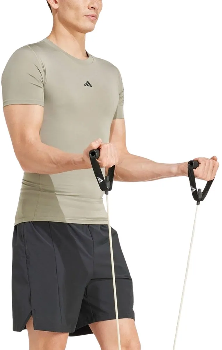 Adidas TechFit Compressie Shirt Heren S - Groen