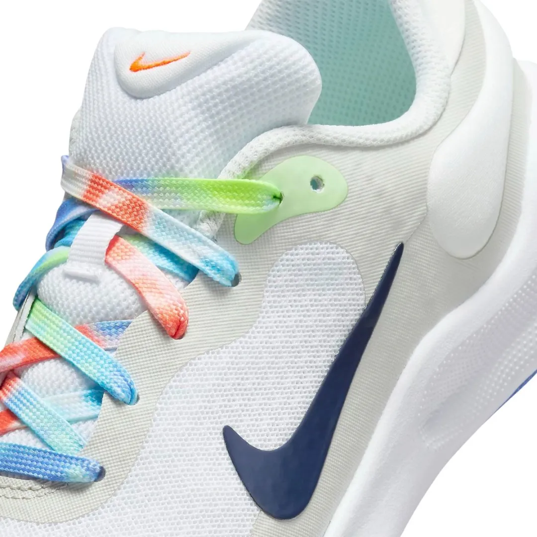 Nike Revolution 7 Next Nature Hardloopschoenen Junior FN4991-100 - 38 - Wit/Dark Blauw
