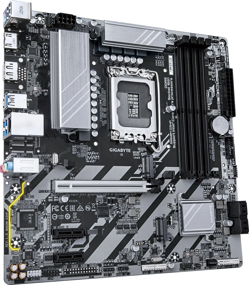 Gigabyte B860M D3HP Micro-ATX Moederbord - Intel B860