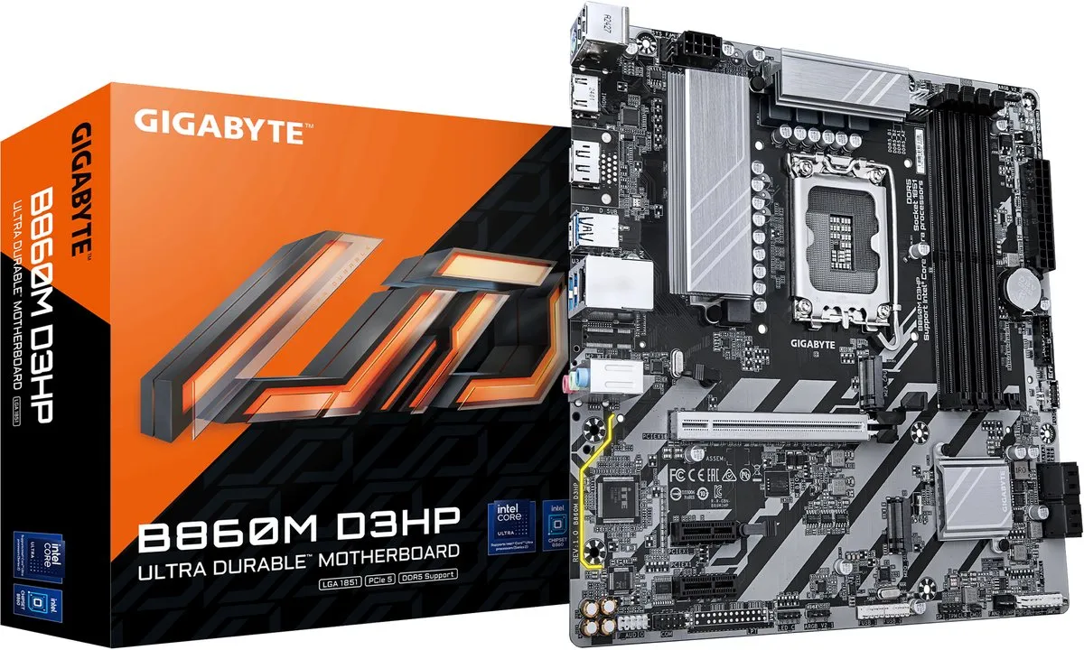Gigabyte B860M D3HP Micro-ATX Moederbord - Intel B860
