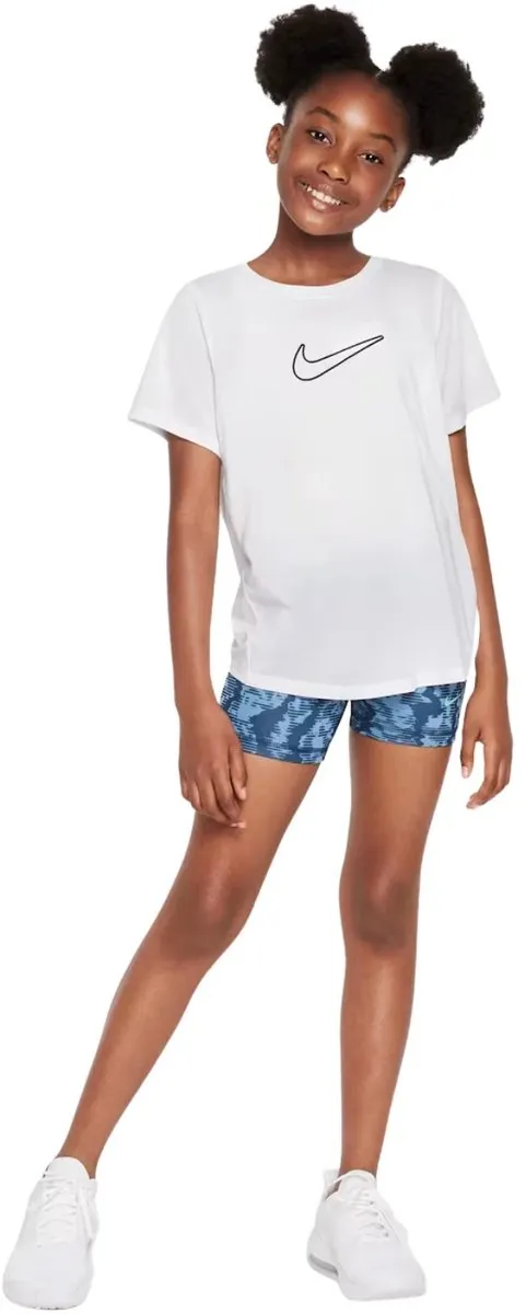 Nike One Fitted Dri-FIT Shirt - Wit - Maat 134/140