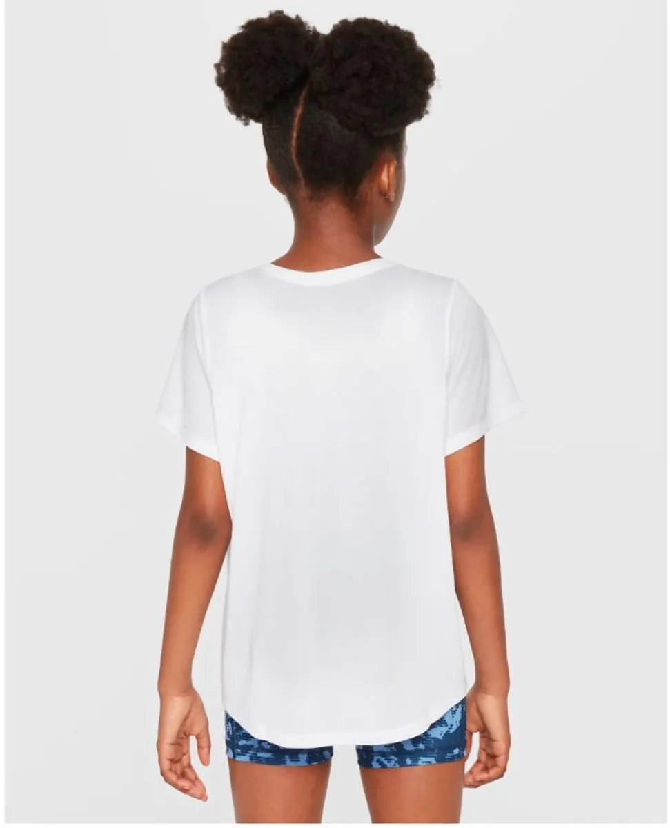 Nike One Fitted Dri-FIT Shirt - Wit - Maat 134/140