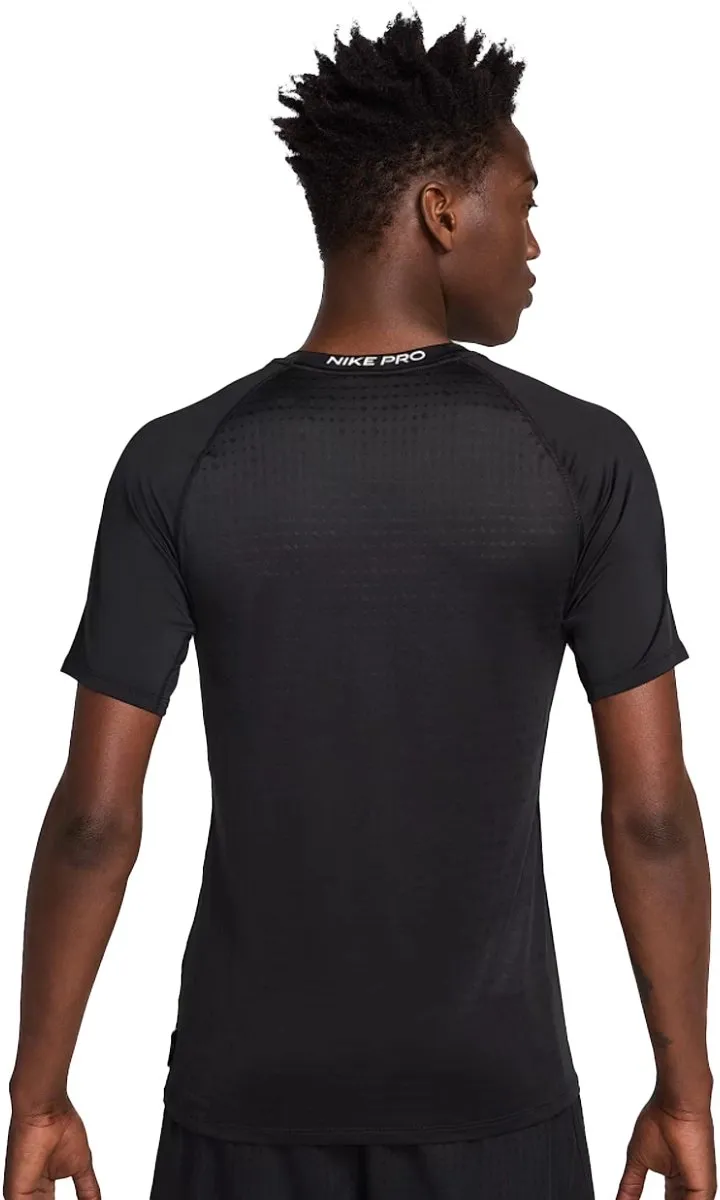 Nike Pro Breathe Heren T-shirt HJ4055-010 - XL - Zwart/wit