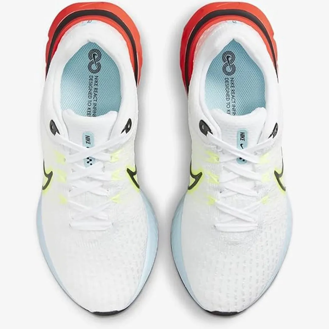 Nike React Infinity Run Flyknit 3 - Maat 42 - Wit/Volt/Rood