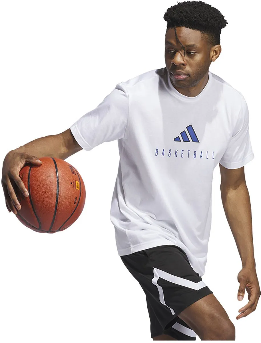 Adidas Worldwide Hoops Logo T-shirt - Wit - S