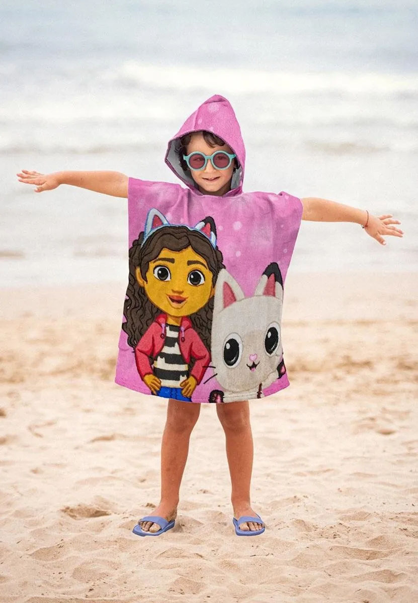 Disney Gabby’s Dollhouse Poncho - Roze - One Size