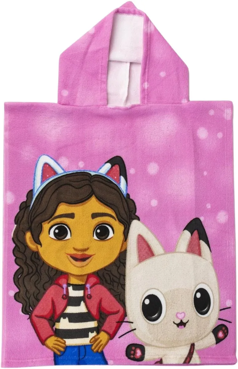 Disney Gabby’s Dollhouse Poncho - Roze - One Size