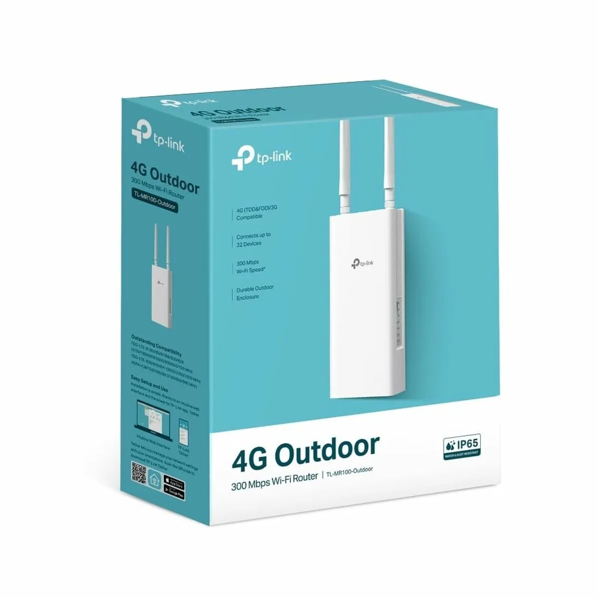 TP-Link TL-MR100-OUTDOOR Router - Outdoor - 1x RJ45 LAN PoE - Wit