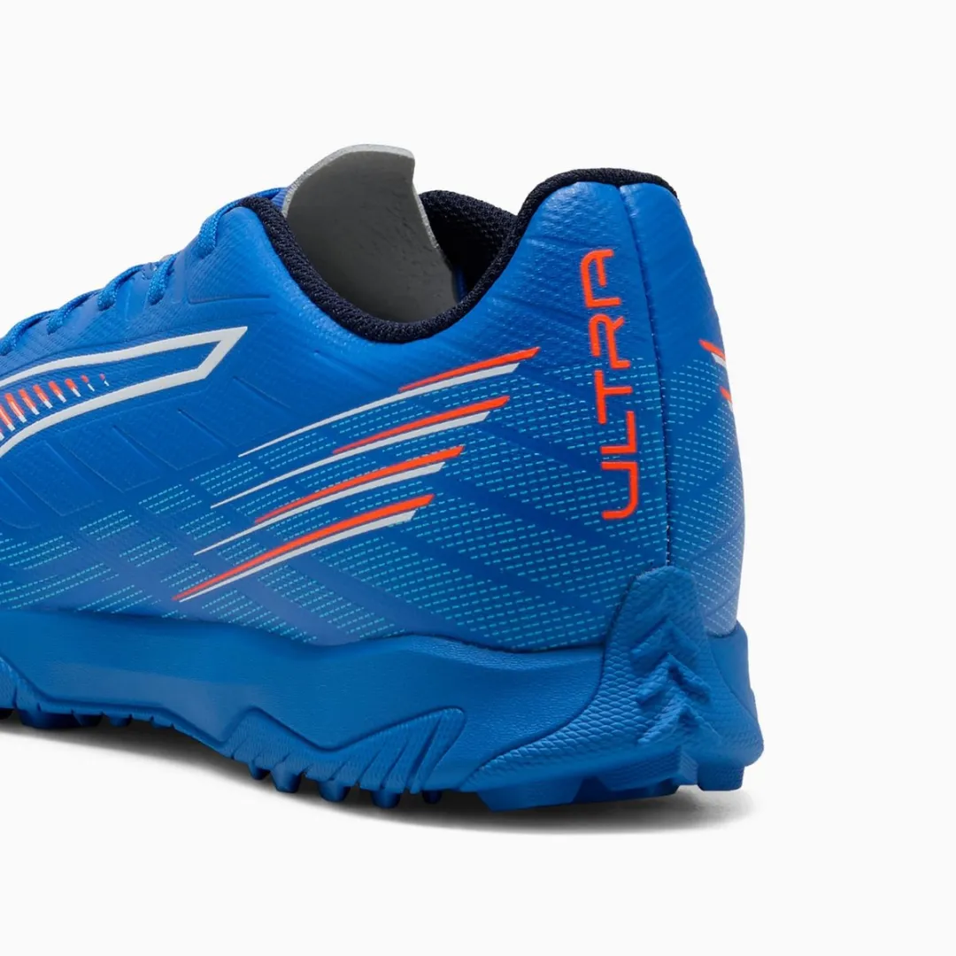 PUMA TURFY ULTRA 6 Play TF Voetbalschoenen 44.5 - Blauw/Oranje/Wit