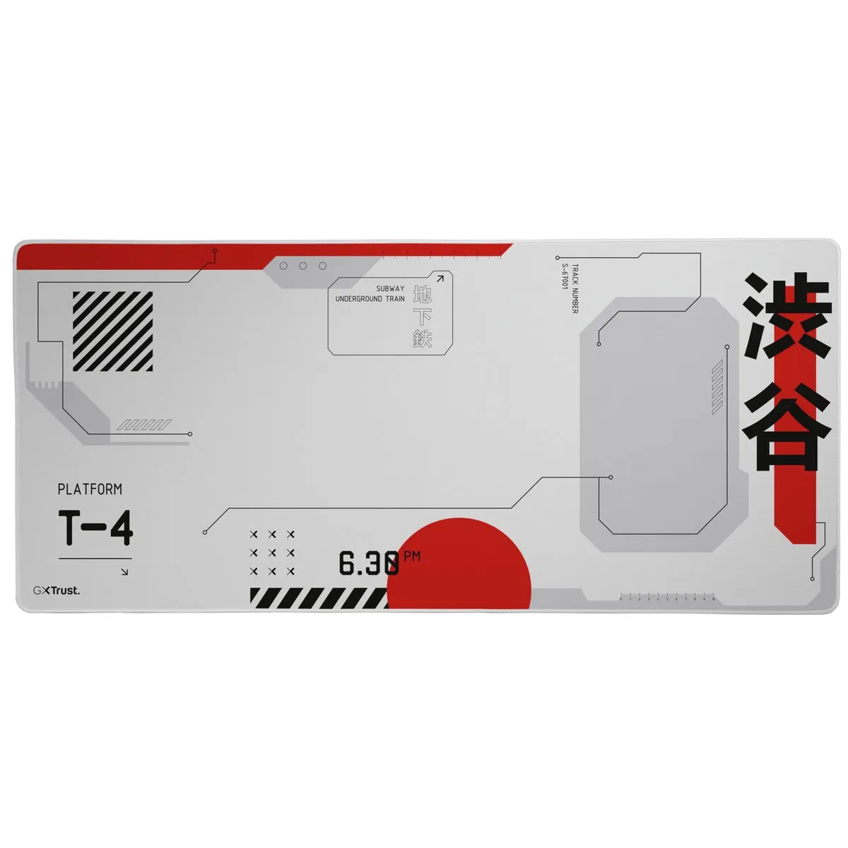 Trust GXT 759 XXL Gaming Muismat 90x40cm - Wit/Rood