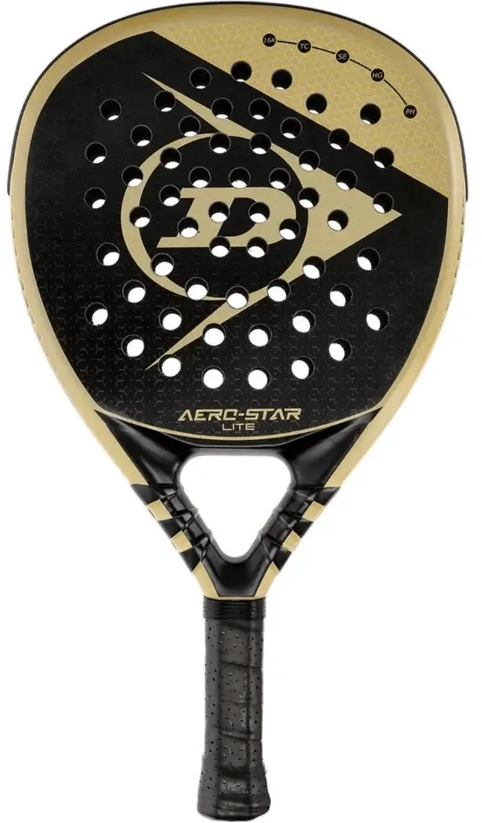 Dunlop Aero-Star Lite 2023 Padelracket - L0 - Zwart/Geel