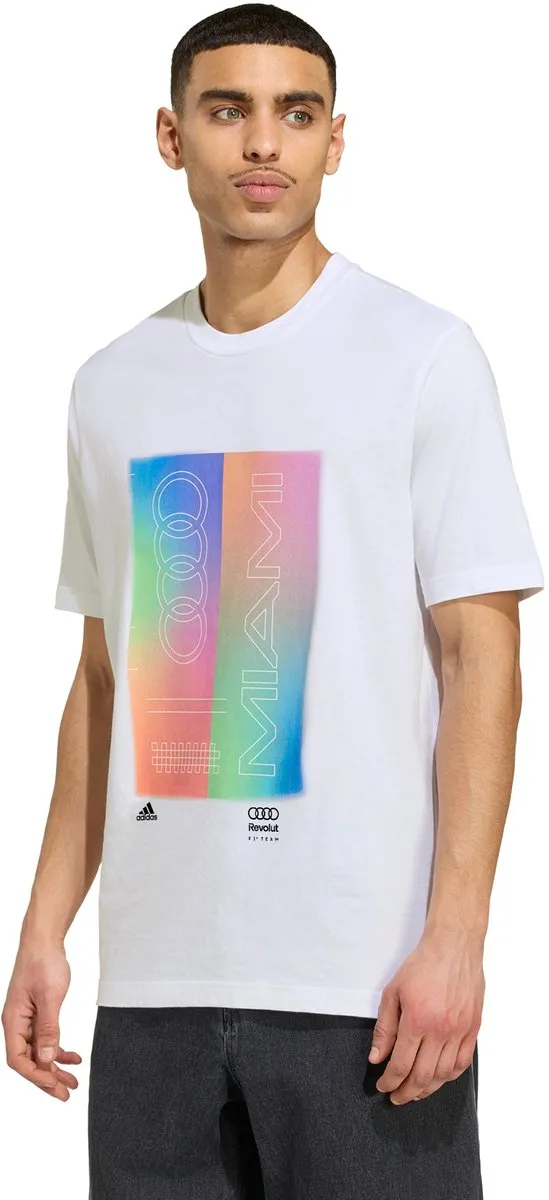 adidas Performance Audi Revolut F1 Teamgeist Graphic T-shirt - Wit - XXL