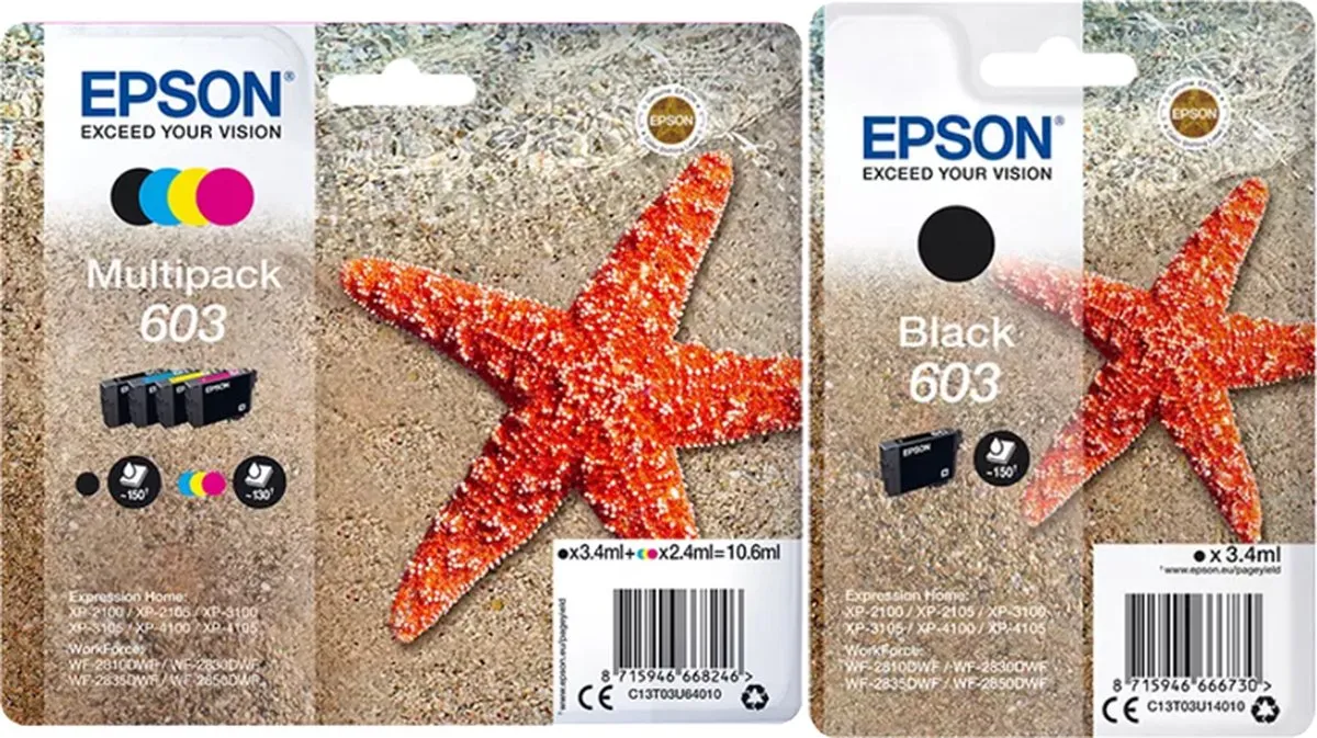 Epson 603 Multipak Inktcartridges - 2x Zwart + CMY