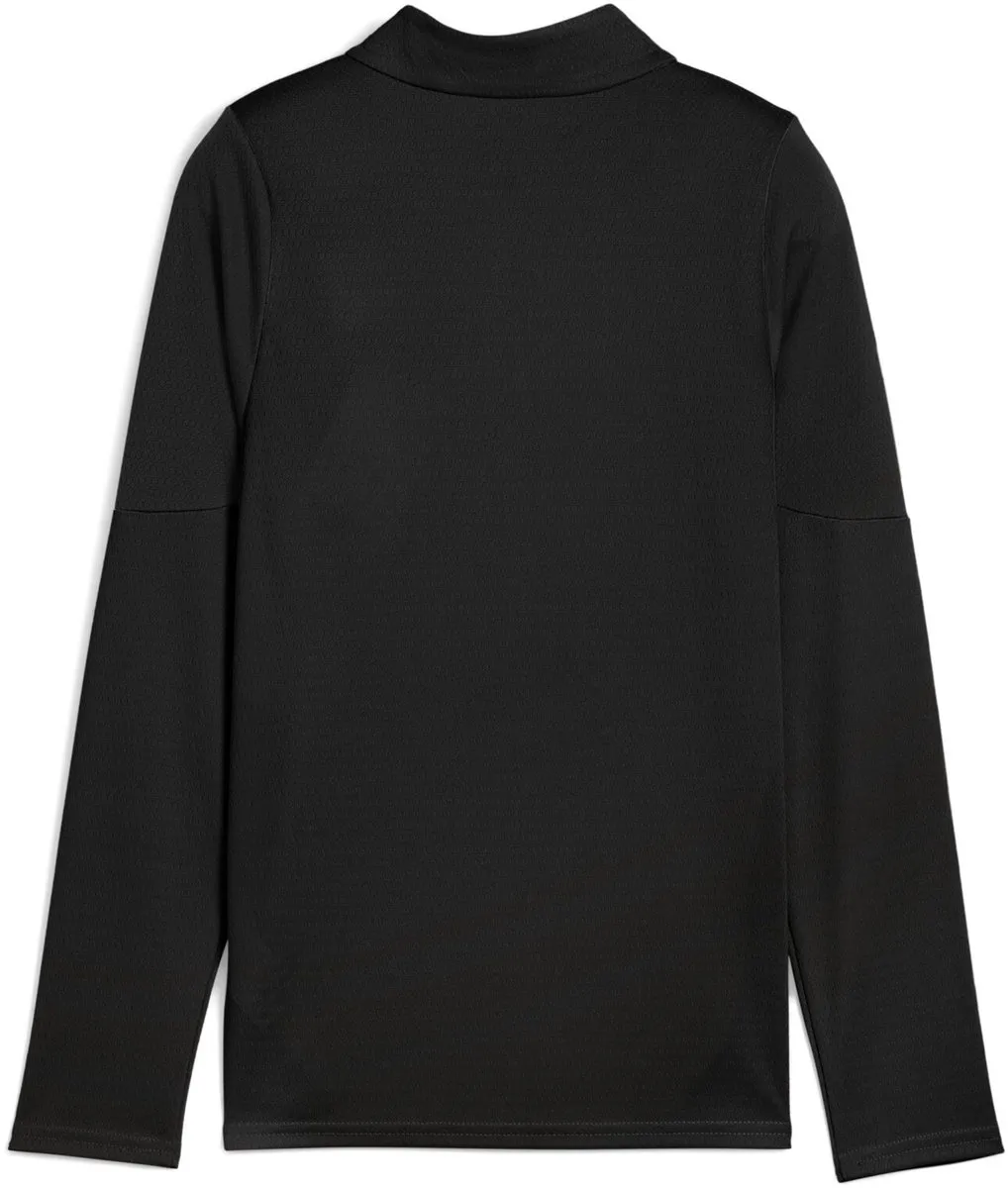 PUMA Manchester City 1/4 Zip Trainingshirt 128 - Zwart