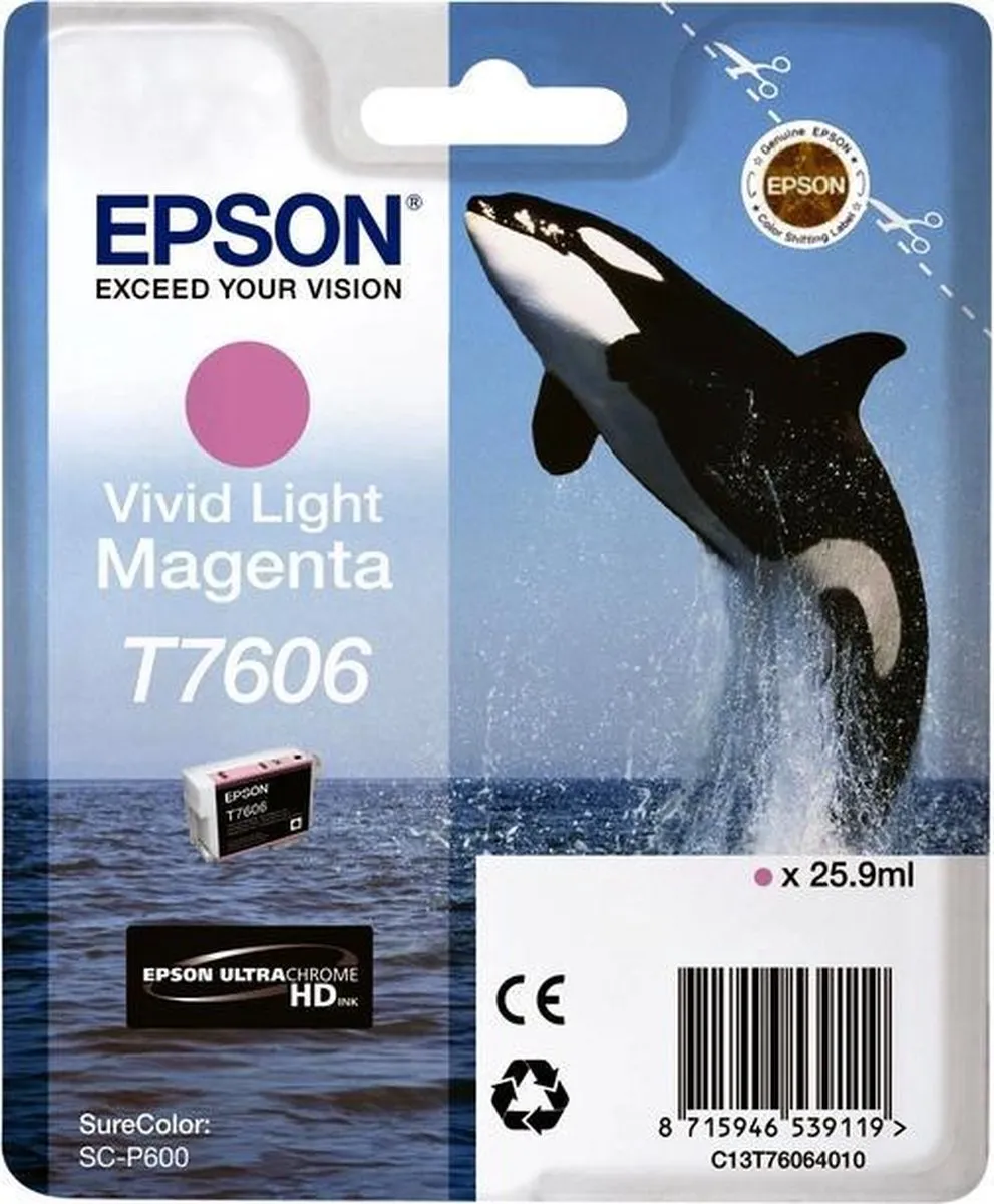 Epson T7606XL Inktcartridge Magenta - 2800 pagina's