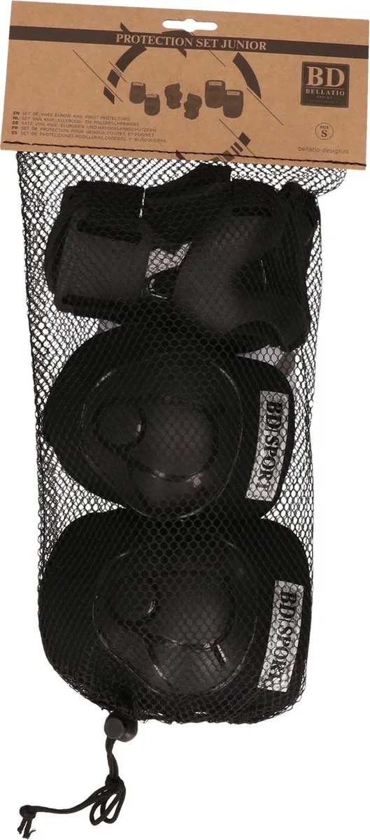 Bellatio Design Skate Beschermset S - 4-5 jaar - Zwart