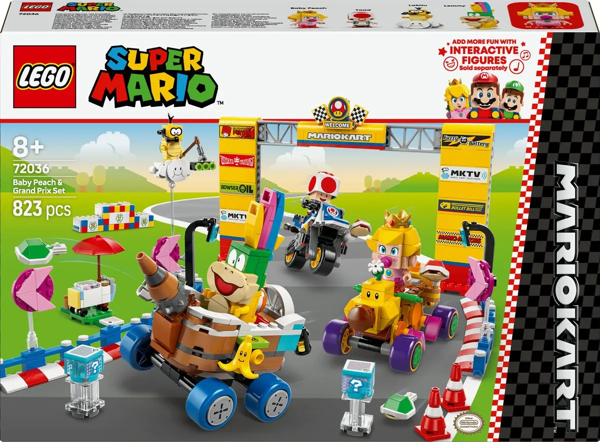 LEGO Mario Kart Baby Peach Grand Prix 72036 - 823 Stukken