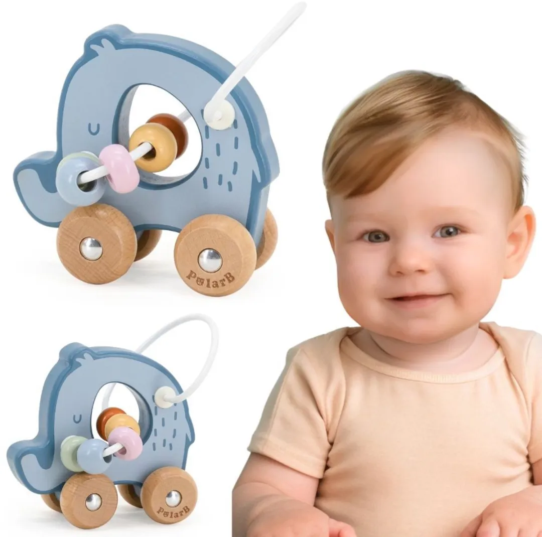 Viga Toys Kralendoolhof op Wielen Olifant