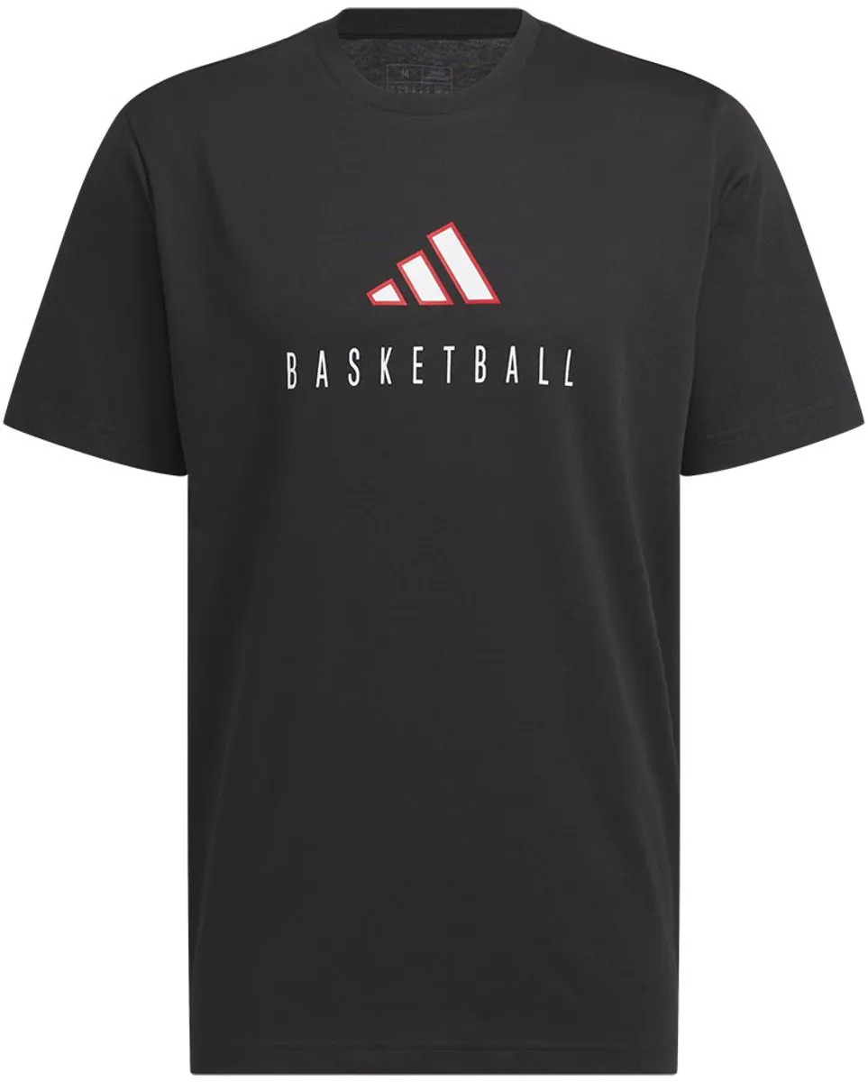 Adidas Hoops Logo T-shirt - Zwart S