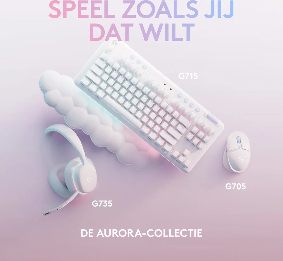 Logitech G G705 Aurora Draadloze Gaming Muis - Wit