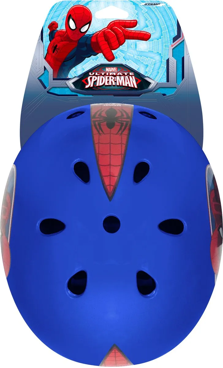 Marvel Spider-Man Skatehelm - Maat 54-60cm - Blauw/Rood