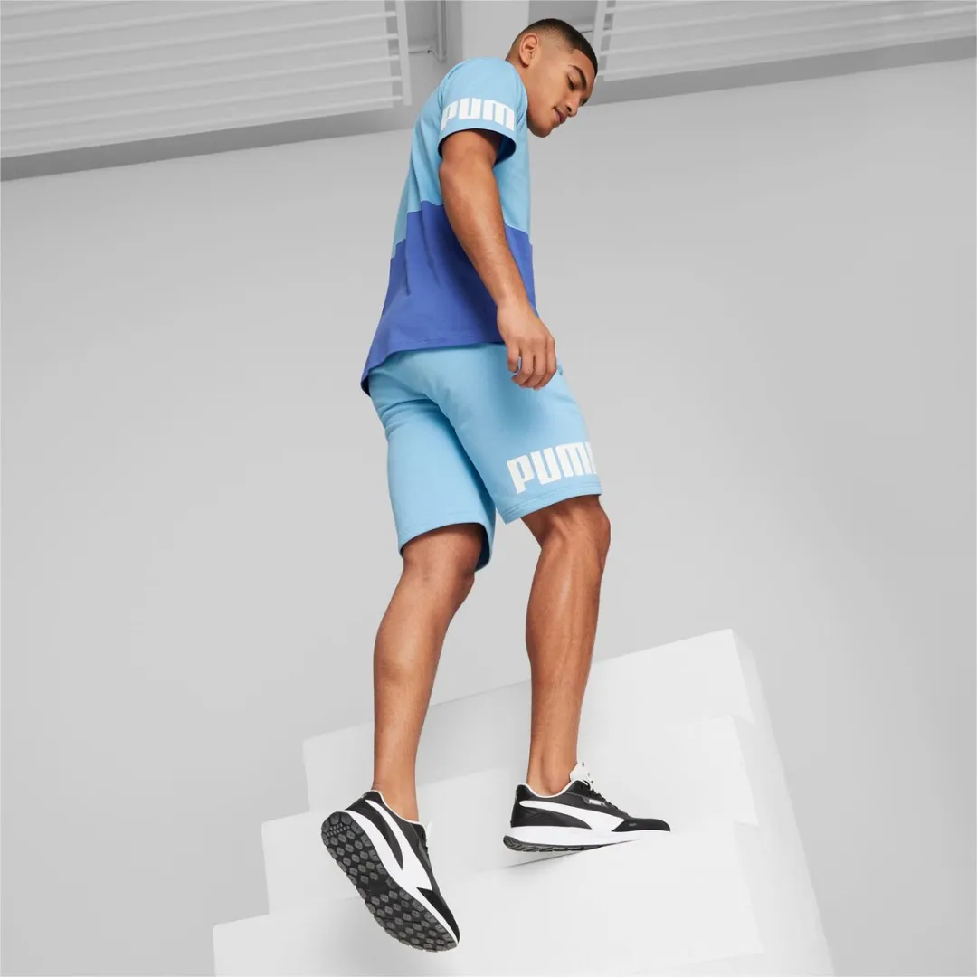 PUMA Power Shorts Korte Broek - M - Blauw/Wit