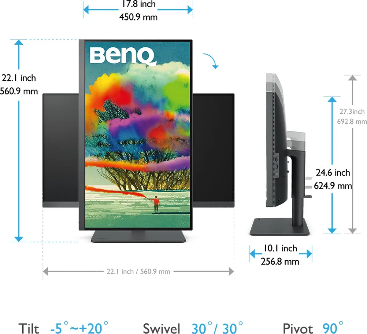BenQ PD2705U 4K Monitor 27" - IPS - USB-C 65W