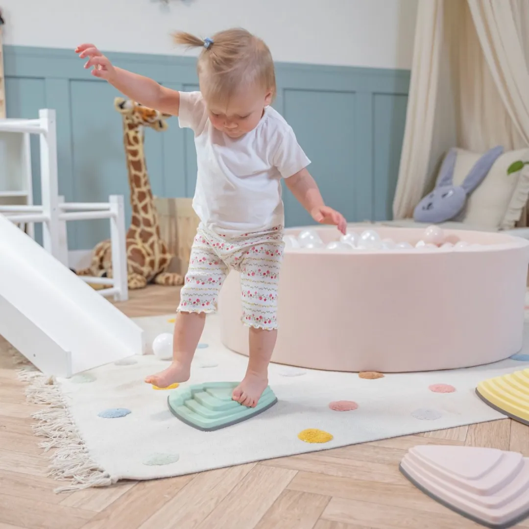 KiddyMoon Balansstenen 12 Stuks - Antislip Stapstenen - Pastel