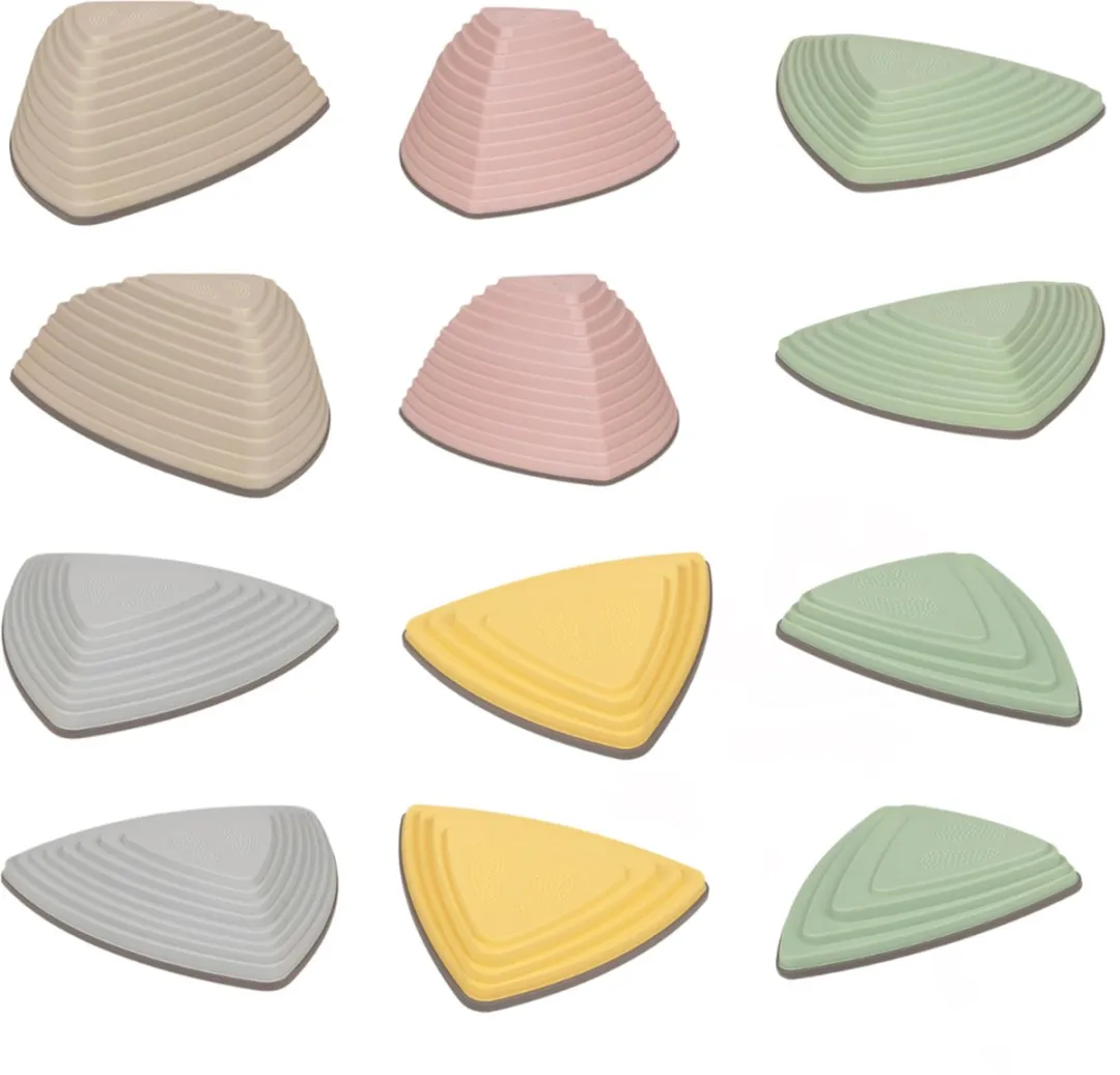 KiddyMoon Balansstenen 12 Stuks - Antislip Stapstenen - Pastel