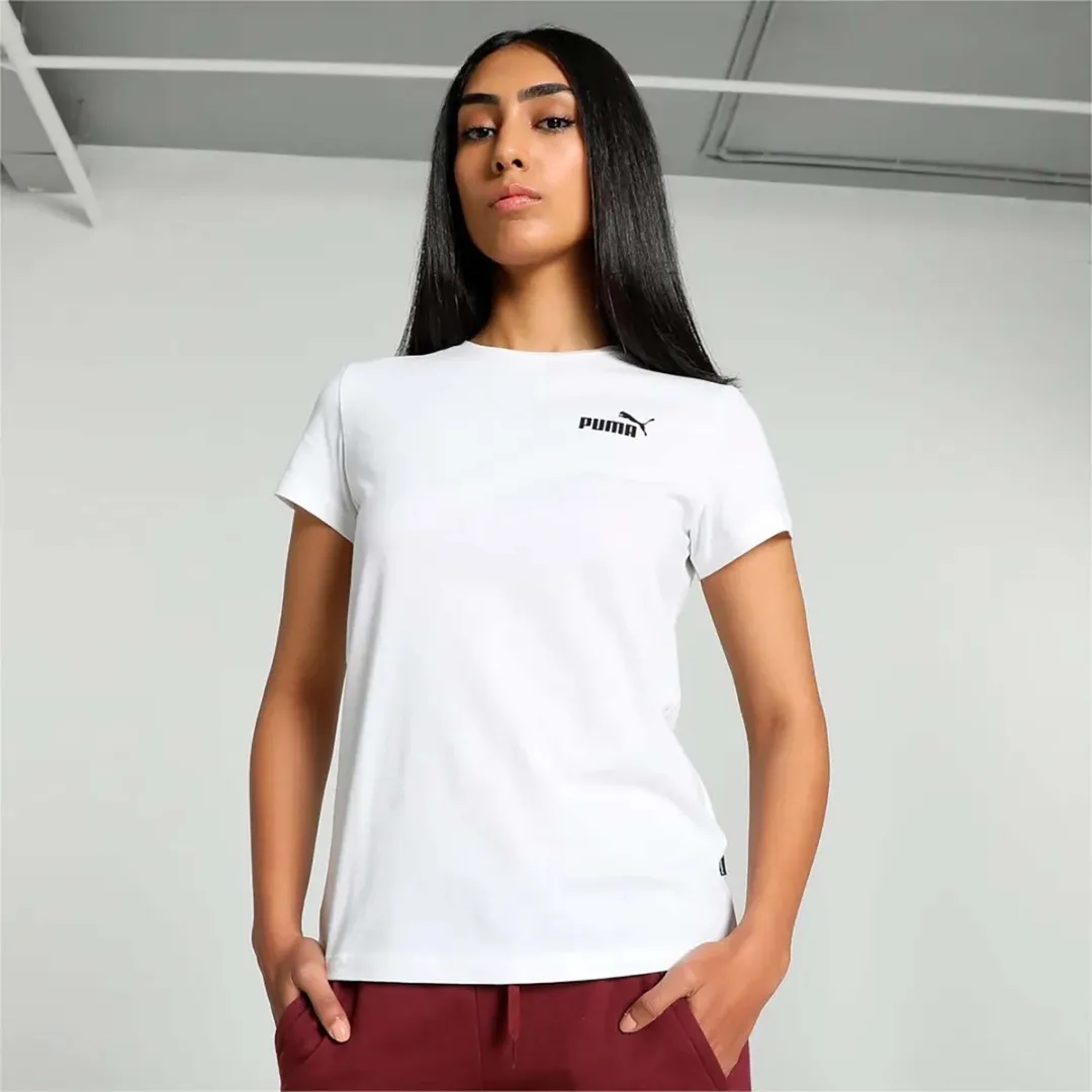 PUMA Ess Klein Logo-T-shirt M - Wit
