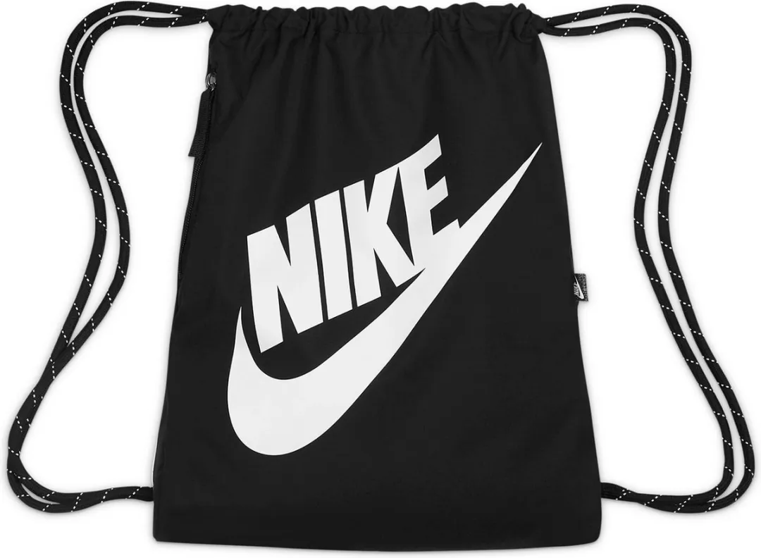 Nike Heritage Drawstring Gymsack - Zwart/Wit
