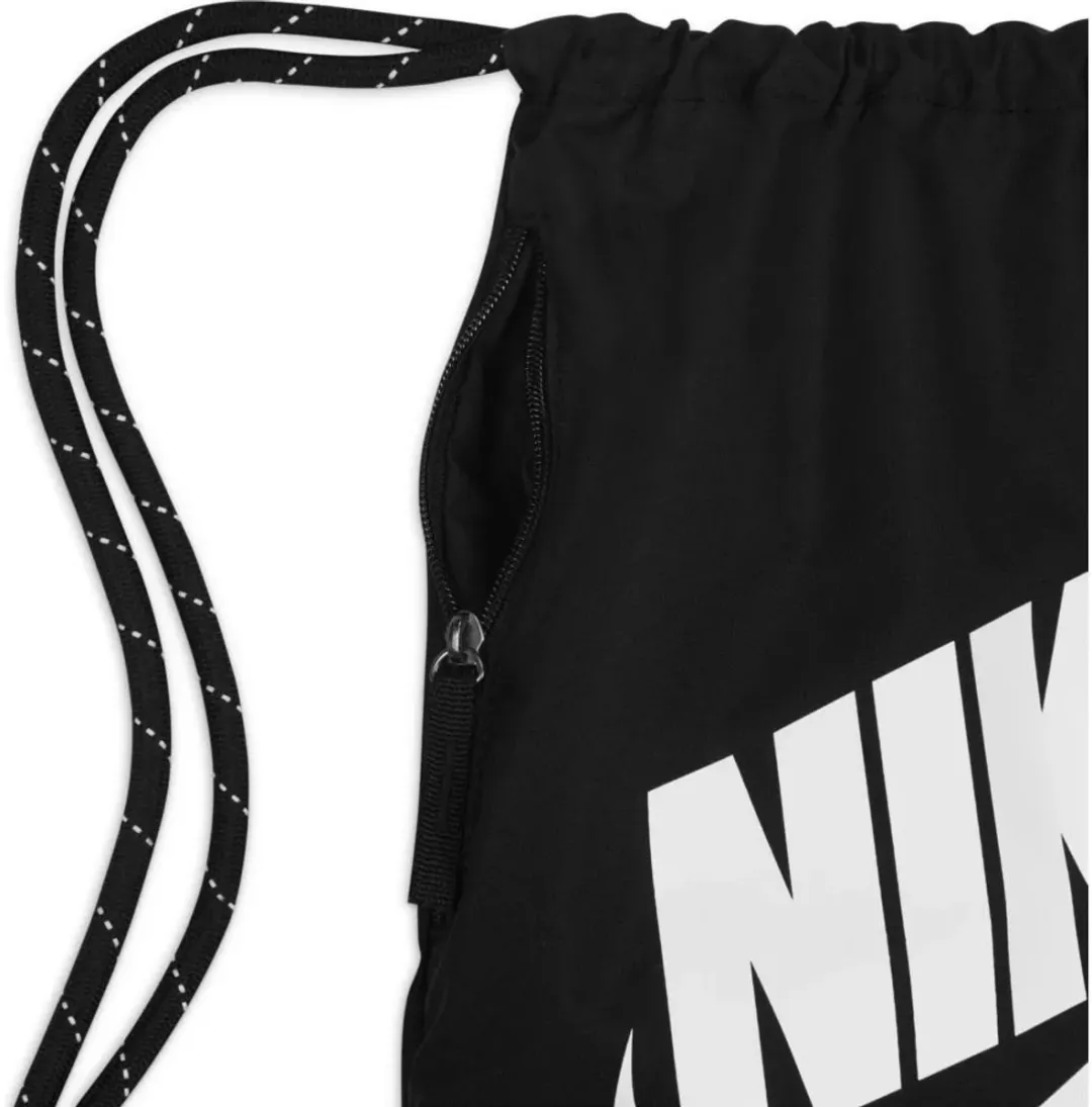 Nike Heritage Drawstring Gymsack - Zwart/Wit