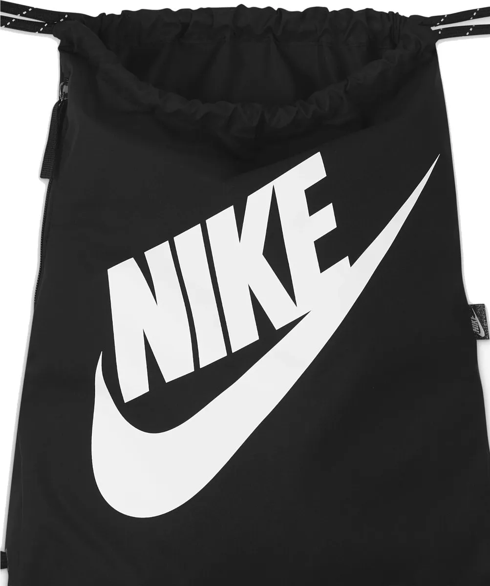 Nike Heritage Drawstring Gymsack - Zwart/Wit
