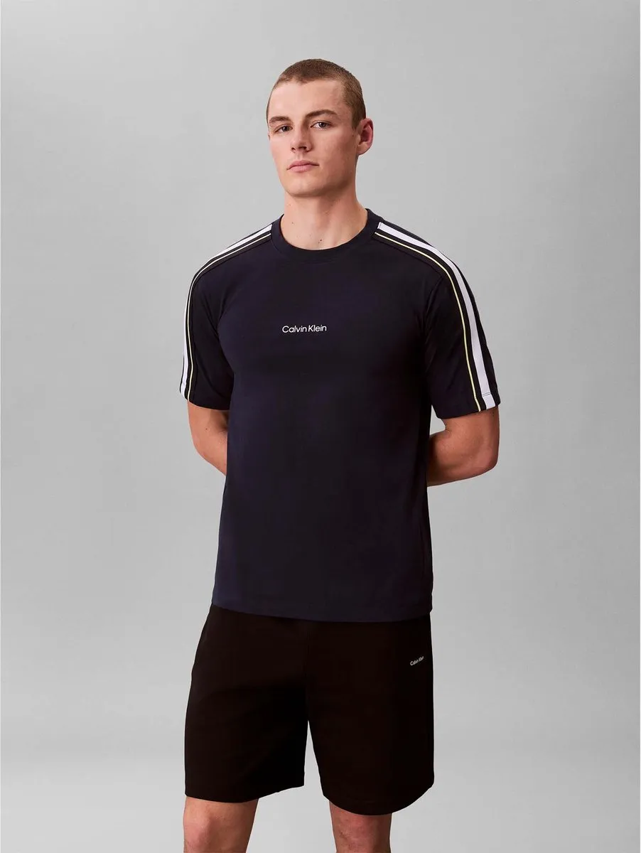 Calvin Klein Performance SS Tape Tee T-Shirt M - Blauw