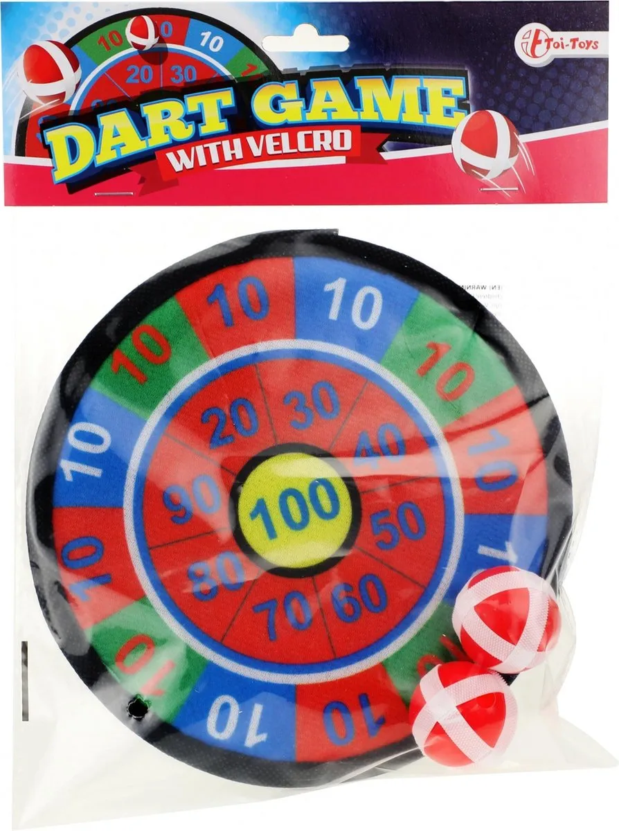 Toi-Toys Dartbord Klittenband 18cm - 62548A