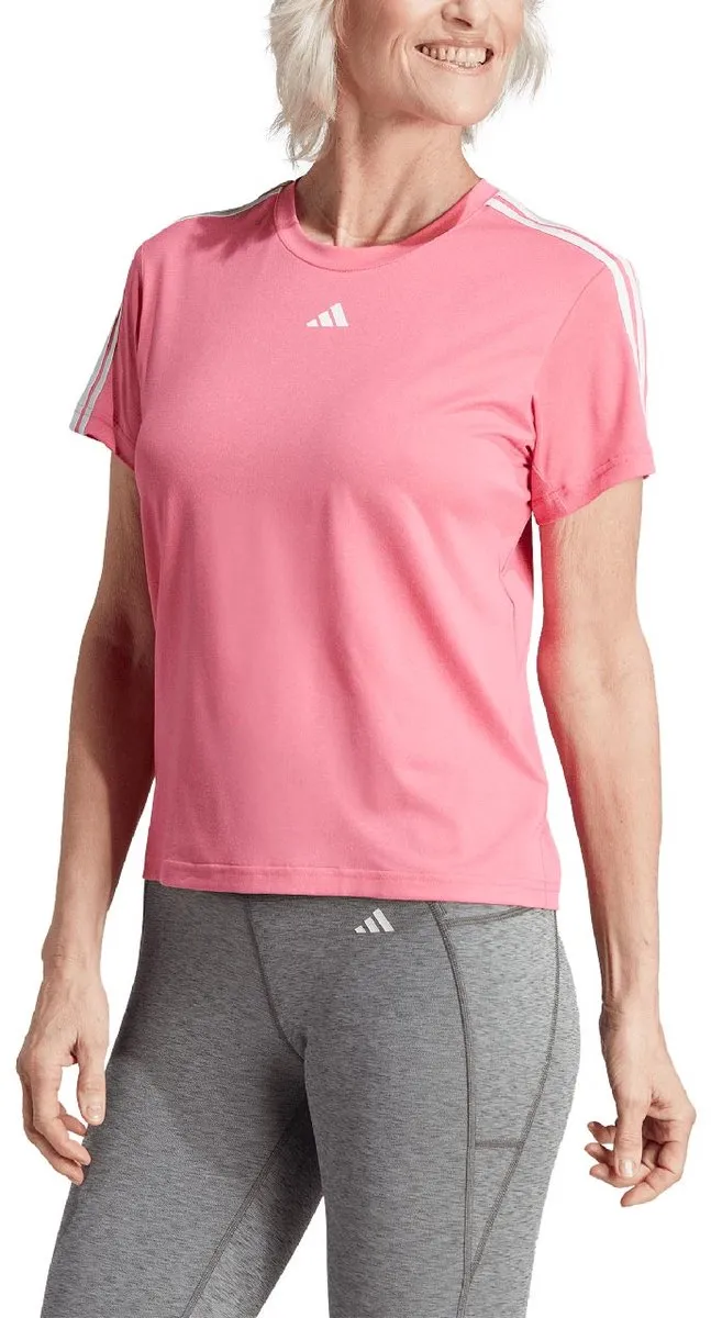 adidas Aeroready Train Essentials 3-Stripes T-shirt Dames - XS Roze - afbeelding 6 van 6
