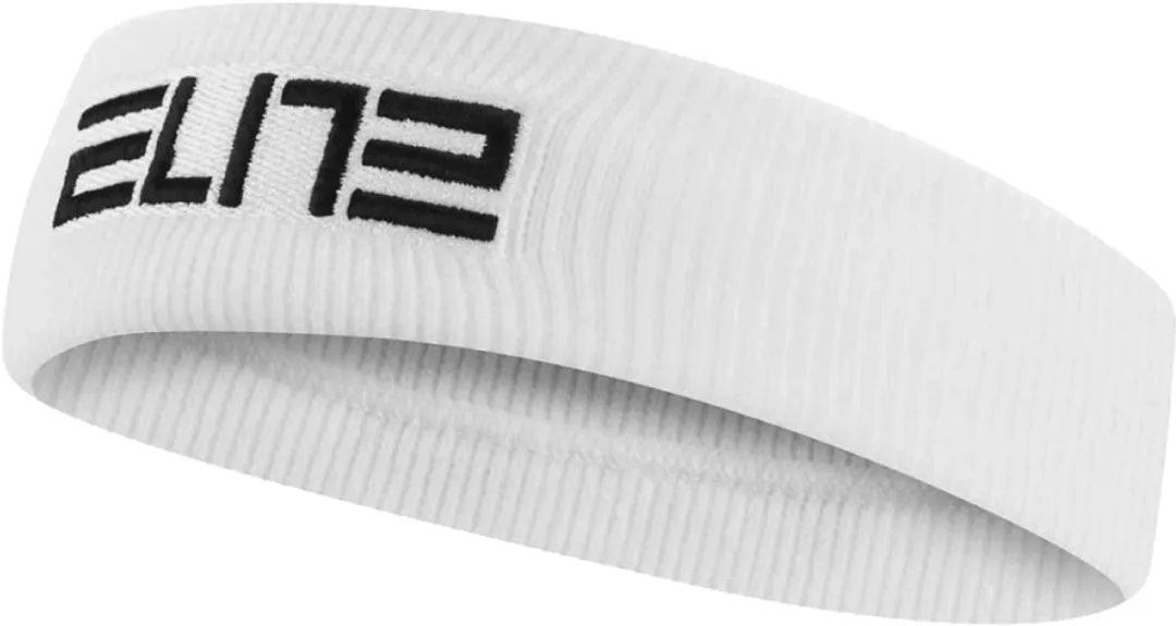 Nike Elite Headband - Wit-Zwart
