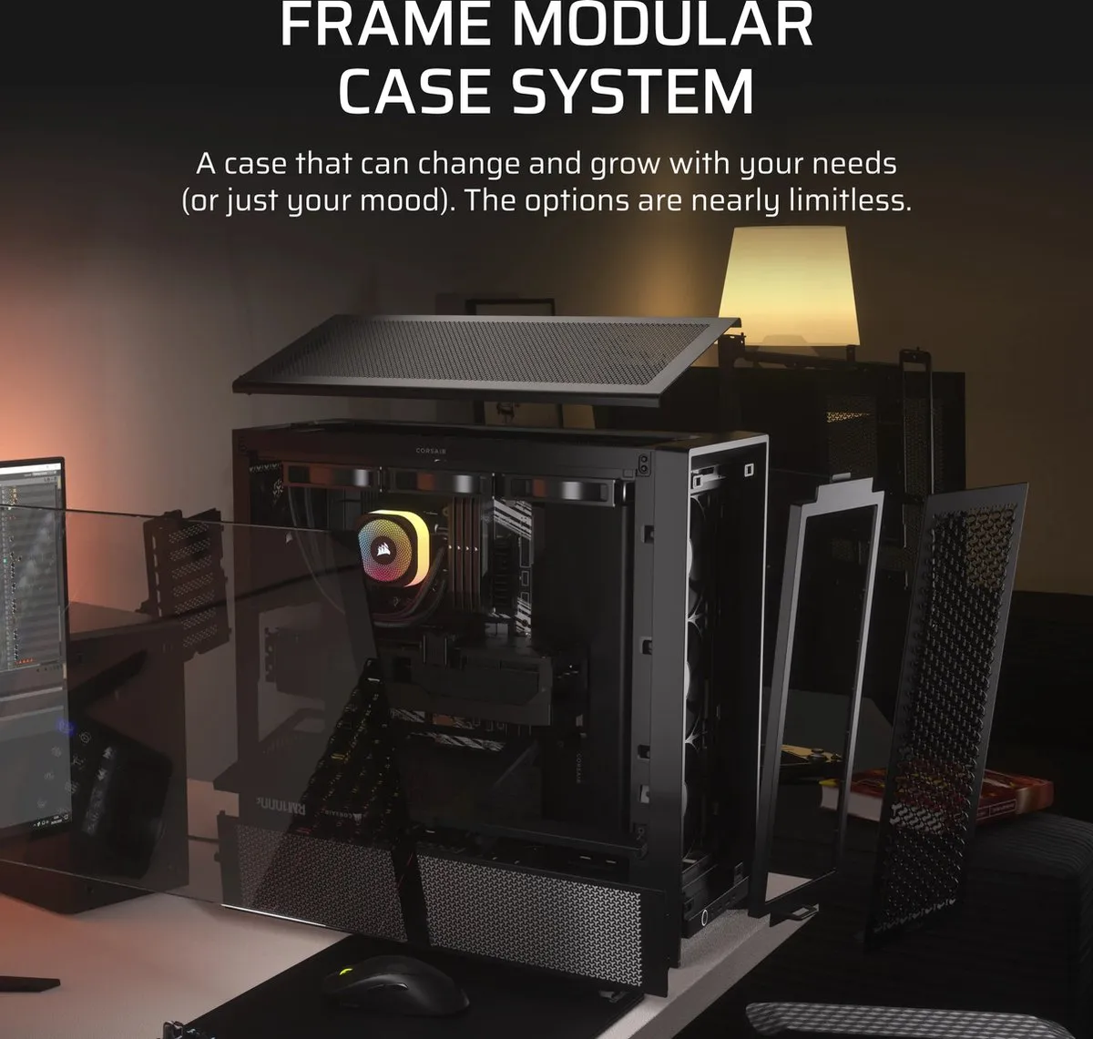 Corsair FRAME 4000D RS Midtowermodel ATX - 3x 120mm Ventilatoren - Zwart