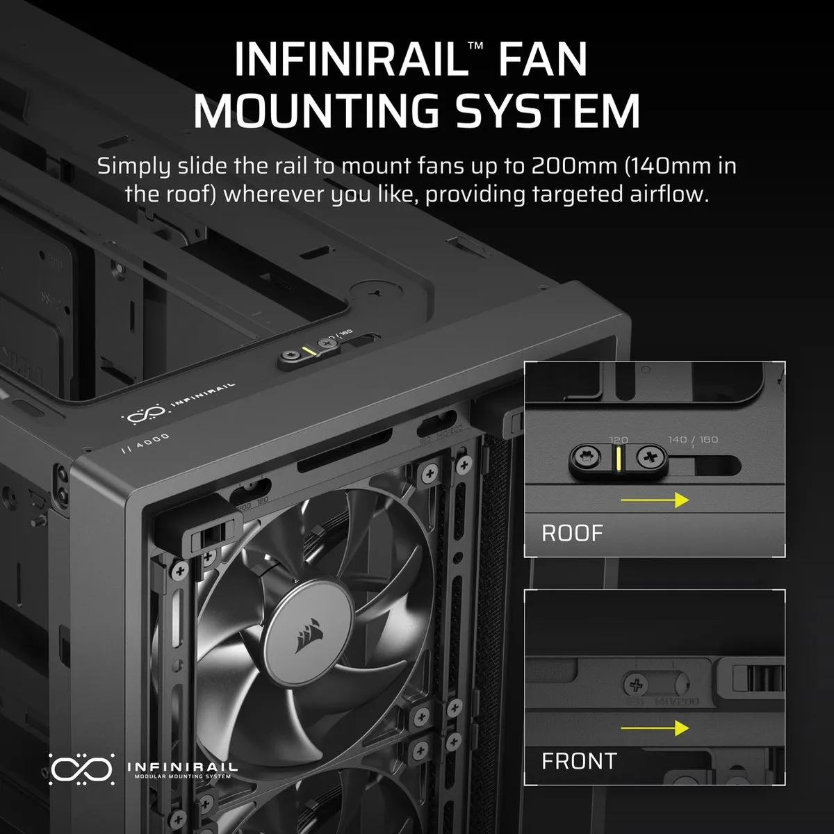 Corsair FRAME 4000D RS Midtowermodel ATX - 3x 120mm Ventilatoren - Zwart - afbeelding 6 van 6