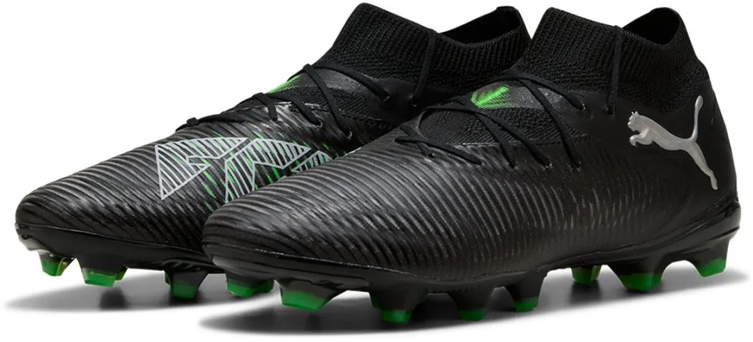PUMA Future 8 Pro FG Voetbalschoenen 41 - Black/Silver/Fluo Green