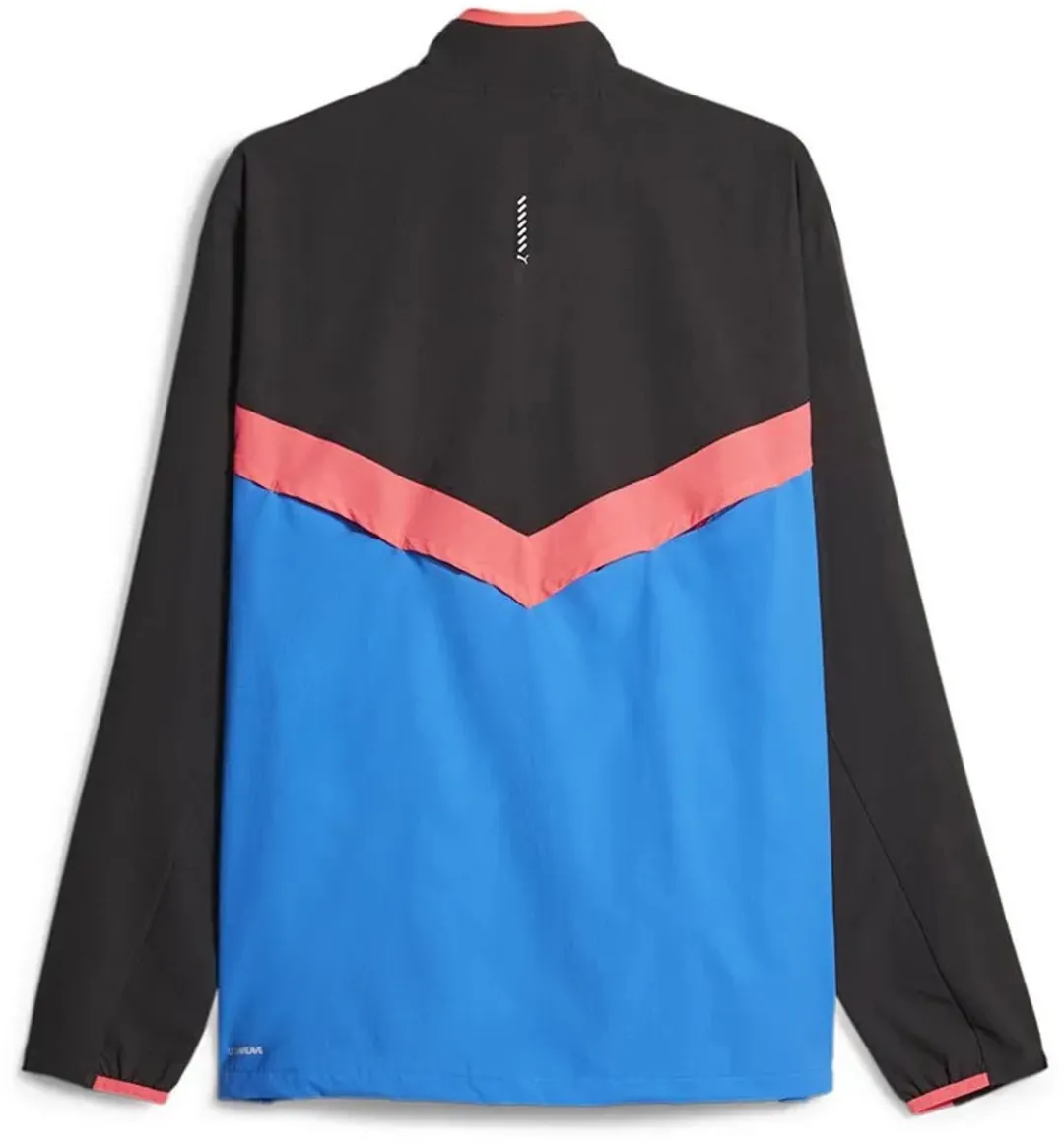 PUMA Run Ultraweave Sweatshirt - Halve rits - Blauw/Zwart