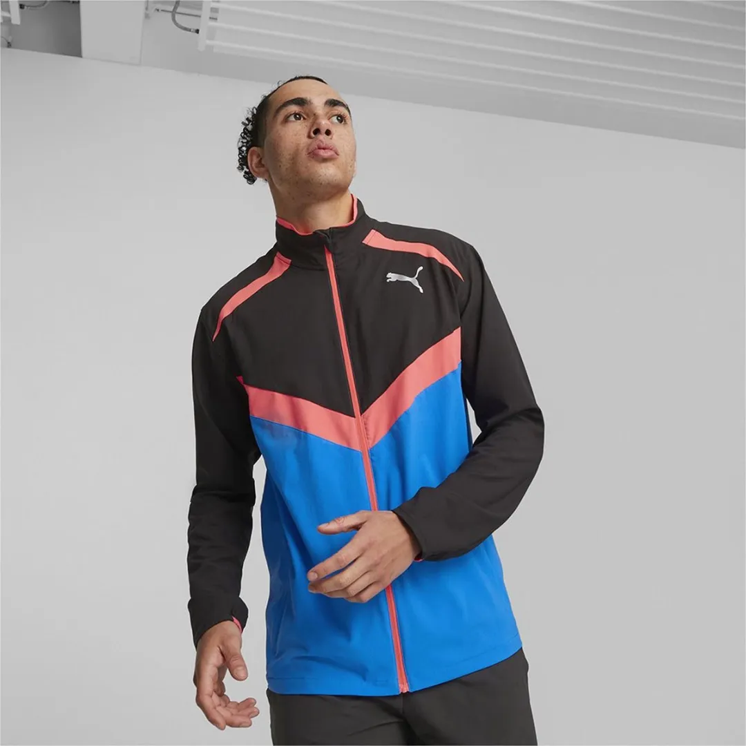 PUMA Run Ultraweave Sweatshirt - Halve rits - Blauw/Zwart