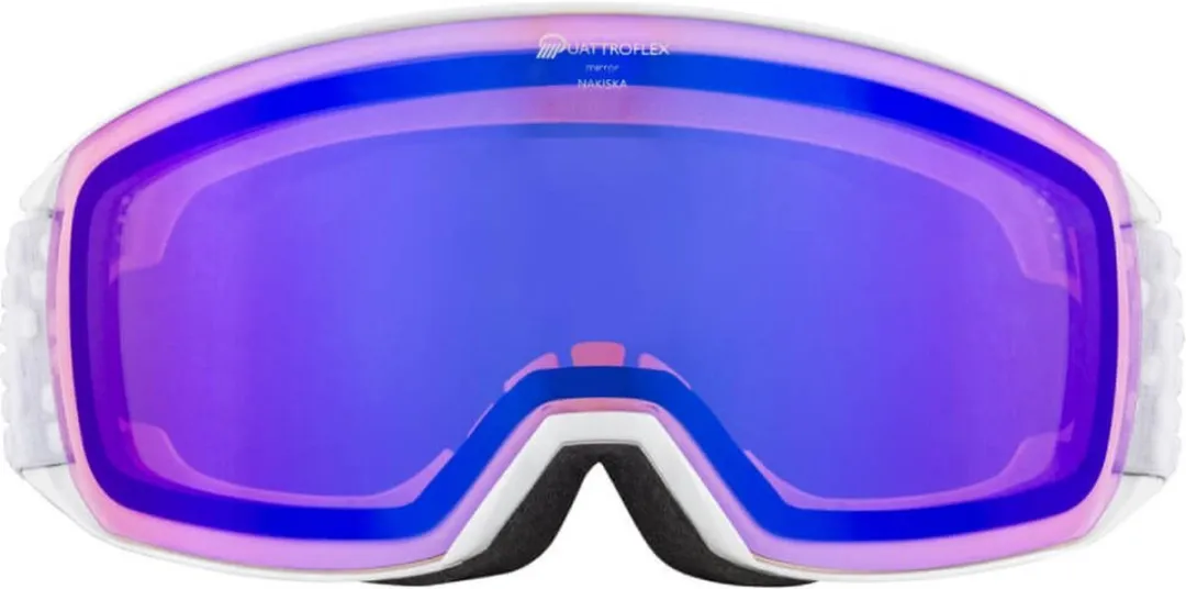 Alpina Nakiska Q Skibril - Wit - Blauwe lens