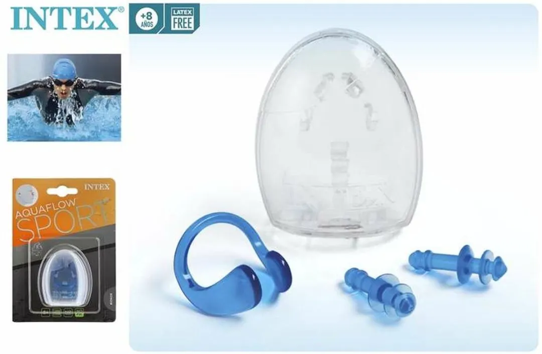 Intex Oordoppen & Neusknijper Set - Blauw