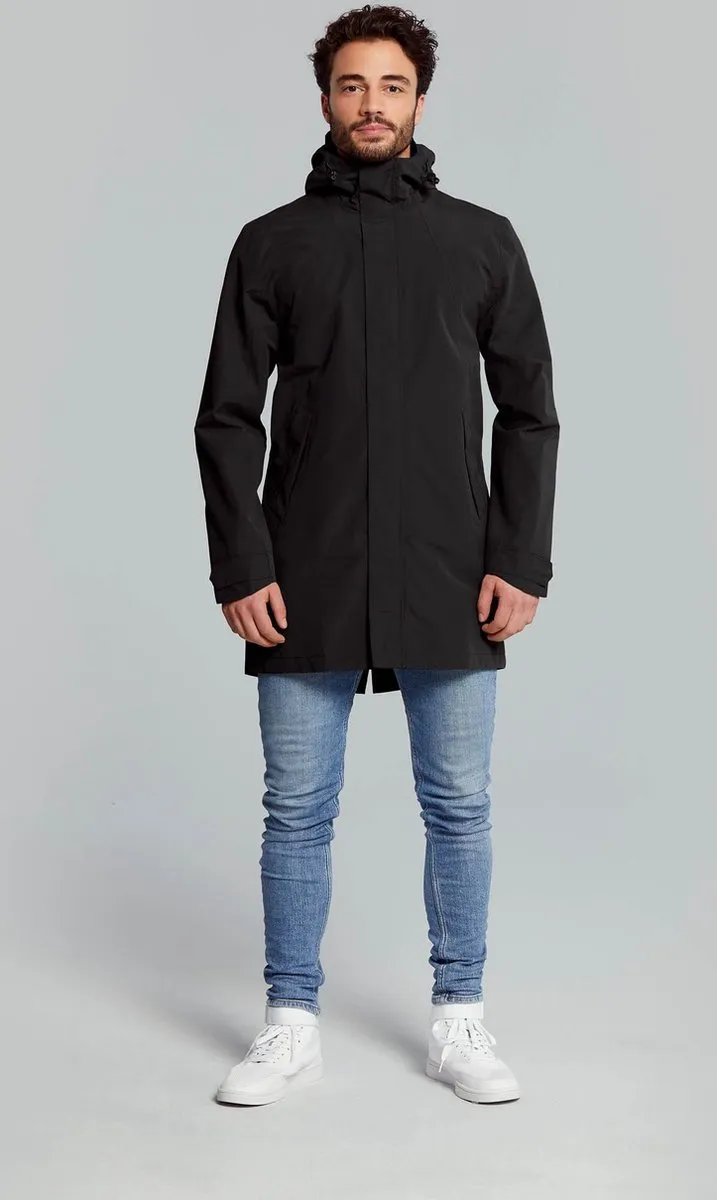 Basil Mosse Heren Parka - Maat M - Jet Black